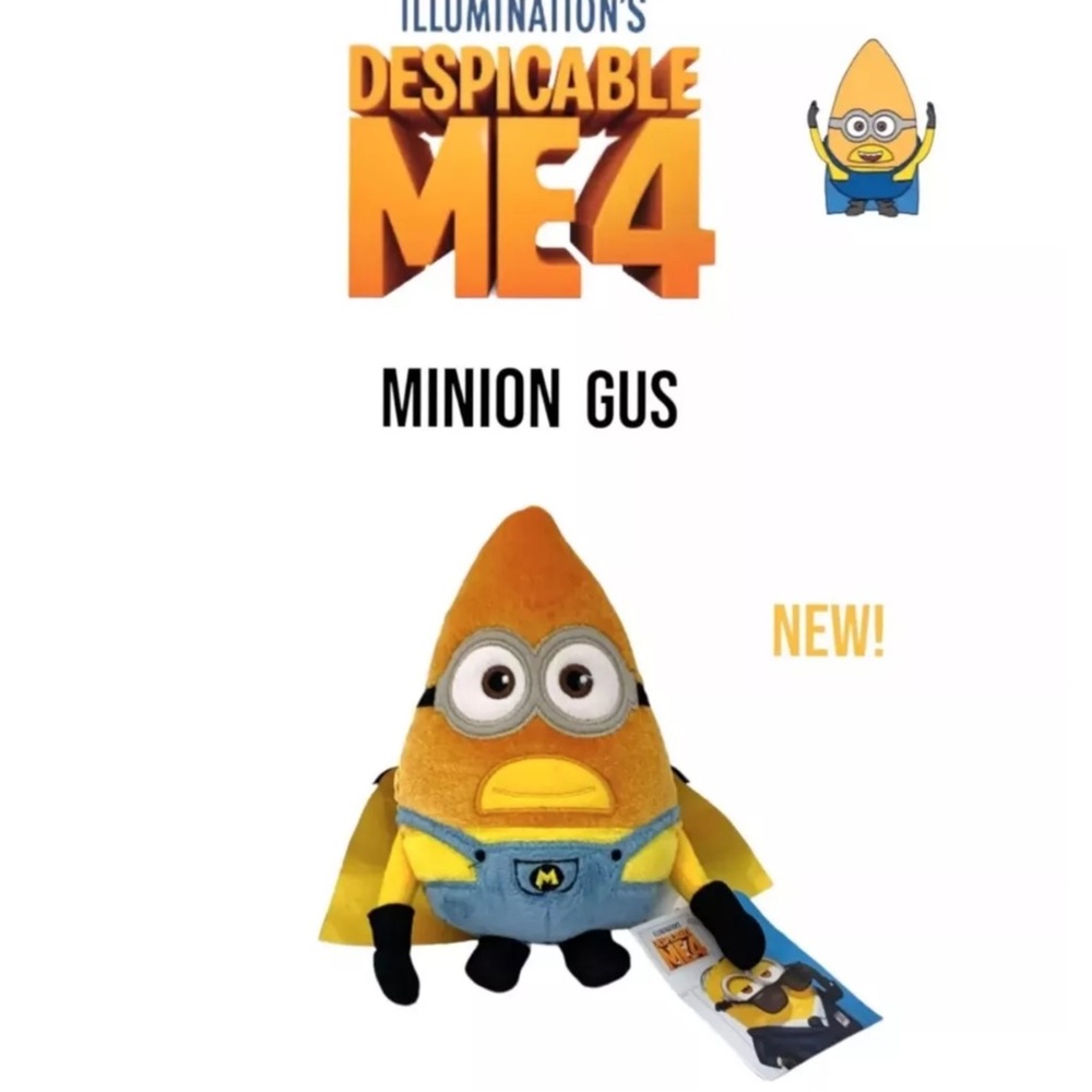 2024 universal studios despicable ME 4 Mega minion Gus soft stuffed plush 8”